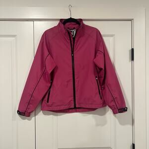 Footjoy‎ Dryjoys Women's Windbreaker Jacket Pink Purple Full Zip Size Medium
